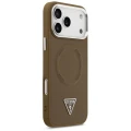 Etui Guess Triangle Logo MagSafe na iPhone 17 Pro - brązowe