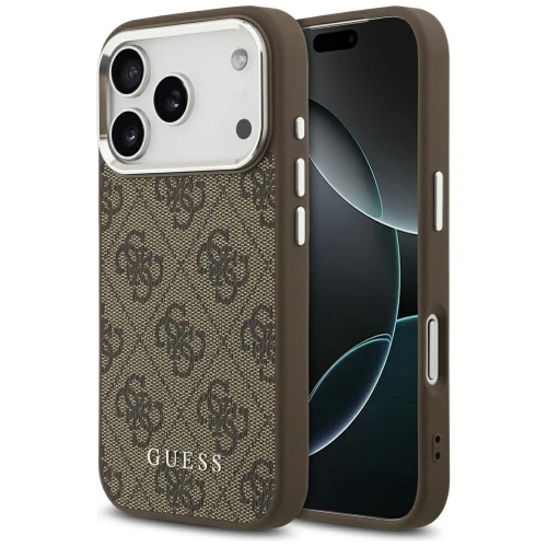 Etui Guess 4G Classic Logo MagSafe na iPhone 17 Pro Max - brązowe