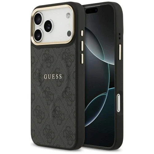 Etui Guess 4G PU Classic Logo MagSafe na iPhone 17 Pro Max - czarne