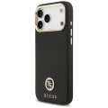 Etui Guess Grained Strass Logo MagSafe na iPhone 17 Pro Max - czarne