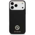 Etui Guess Grained Strass Logo MagSafe na iPhone 17 Pro Max - czarne