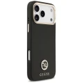 Etui Guess Grained Strass Logo MagSafe na iPhone 17 Pro Max - czarne