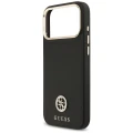 Etui Guess Grained Strass Logo MagSafe na iPhone 17 Pro Max - czarne