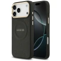 Etui Guess Peony Hot Stamp MagSafe na iPhone 17 Pro Max - czarne