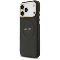 Etui Guess Peony Hot Stamp MagSafe na iPhone 17 Pro Max - czarne
