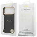 Etui Guess Peony Hot Stamp MagSafe na iPhone 17 Pro Max - czarne