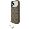 Etui Guess 4G Charms Collection MagSafe na iPhone 17 Pro Max - brązowe