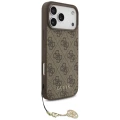 Etui Guess 4G Charms Collection MagSafe na iPhone 17 Pro Max - brązowe