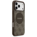 Etui Guess 4G Circle Classic Logo MagSafe na iPhone 17 Pro Max - brązowe