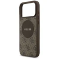 Etui Guess 4G Circle Classic Logo MagSafe na iPhone 17 Pro Max - brązowe
