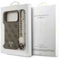 Etui Guess 4G Strap Triangle Logo MagSafe na iPhone 17 Pro Max - brązowe