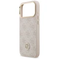 Etui Guess 4G Strass Logo & Big Strap Metal Buttons MagSafe na iPhone 17 Pro Max - różowe