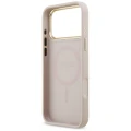 Etui Guess 4G Strass Logo & Big Strap Metal Buttons MagSafe na iPhone 17 Pro Max - różowe