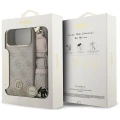 Etui Guess 4G Strass Logo & Big Strap Metal Buttons MagSafe na iPhone 17 Pro Max - różowe