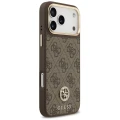Etui Guess 4G Strass Logo MagSafe na iPhone 17 Pro Max - brązowe