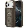 Etui Guess 4G Stripe MagSafe na iPhone 17 Pro Max - brązowe