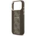 Etui Guess 4G Stripe MagSafe na iPhone 17 Pro Max - brązowe