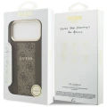 Etui Guess 4G Stripe MagSafe na iPhone 17 Pro Max - brązowe