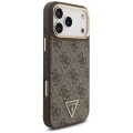 Etui Guess 4G Triangle Logo MagSafe na iPhone 17 Pro Max - brązowo-złote