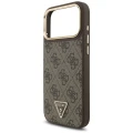 Etui Guess 4G Triangle Logo MagSafe na iPhone 17 Pro Max - brązowo-złote