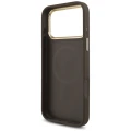 Etui Guess 4G Triangle Logo MagSafe na iPhone 17 Pro Max - brązowo-złote