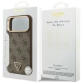 Etui Guess 4G Triangle Logo MagSafe na iPhone 17 Pro Max - brązowo-złote
