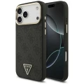 Etui Guess 4G Triangle Logo MagSafe na iPhone 17 Pro Max - czarno-złote