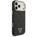 Etui Guess 4G Triangle Logo MagSafe na iPhone 17 Pro Max - czarno-złote
