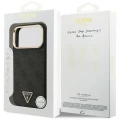 Etui Guess 4G Triangle Logo MagSafe na iPhone 17 Pro Max - czarno-złote