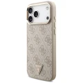 Etui Guess 4G Triangle Logo MagSafe na iPhone 17 Pro Max - różowo-złote