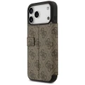 Etui Guess Book 4G Metal Logo na iPhone 17 Pro Max - brązowe