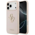 Etui Guess Grained Big 4G & Classic Logo na iPhone 17 Pro Max - różowe