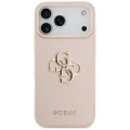 Etui Guess Grained Big 4G & Classic Logo na iPhone 17 Pro Max - różowe