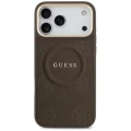 Etui Guess Peony Hot Stamp MagSafe na iPhone 17 Pro Max - brązowe