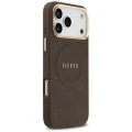 Etui Guess Peony Hot Stamp MagSafe na iPhone 17 Pro Max - brązowe