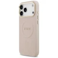 Etui Guess Peony Hot Stamp MagSafe na iPhone 17 Pro Max - różowe