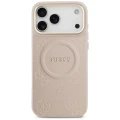 Etui Guess Peony Hot Stamp MagSafe na iPhone 17 Pro Max - różowe