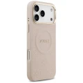 Etui Guess Peony Hot Stamp MagSafe na iPhone 17 Pro Max - różowe