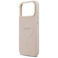 Etui Guess Peony Hot Stamp MagSafe na iPhone 17 Pro Max - różowe