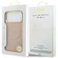 Etui Guess Peony Hot Stamp MagSafe na iPhone 17 Pro Max - różowe