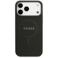 Etui Guess Saffiano Classic Logo MagSafe na iPhone 17 Pro Max - czarne