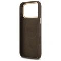 Etui Guess 4G Logo Plate MagSafe na iPhone 17 Pro Max - brązowe