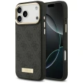 Etui Guess 4G Logo Plate MagSafe na iPhone 17 Pro Max - czarne