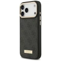 Etui Guess 4G Logo Plate MagSafe na iPhone 17 Pro Max - czarne