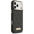 Etui Guess 4G Logo Plate MagSafe na iPhone 17 Pro Max - czarne