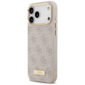 Etui Guess 4G Logo Plate MagSafe na iPhone 17 Pro Max - różowe