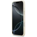 Etui Guess Grained Strass Logo MagSafe na iPhone 17 Pro Max - beżowe