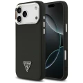 Etui Guess Grained Triangle Logo MagSafe na iPhone 17 Pro Max - czarne