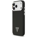 Etui Guess Grained Triangle Logo MagSafe na iPhone 17 Pro Max - czarne