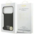 Etui Guess Grained Triangle Logo MagSafe na iPhone 17 Pro Max - czarne